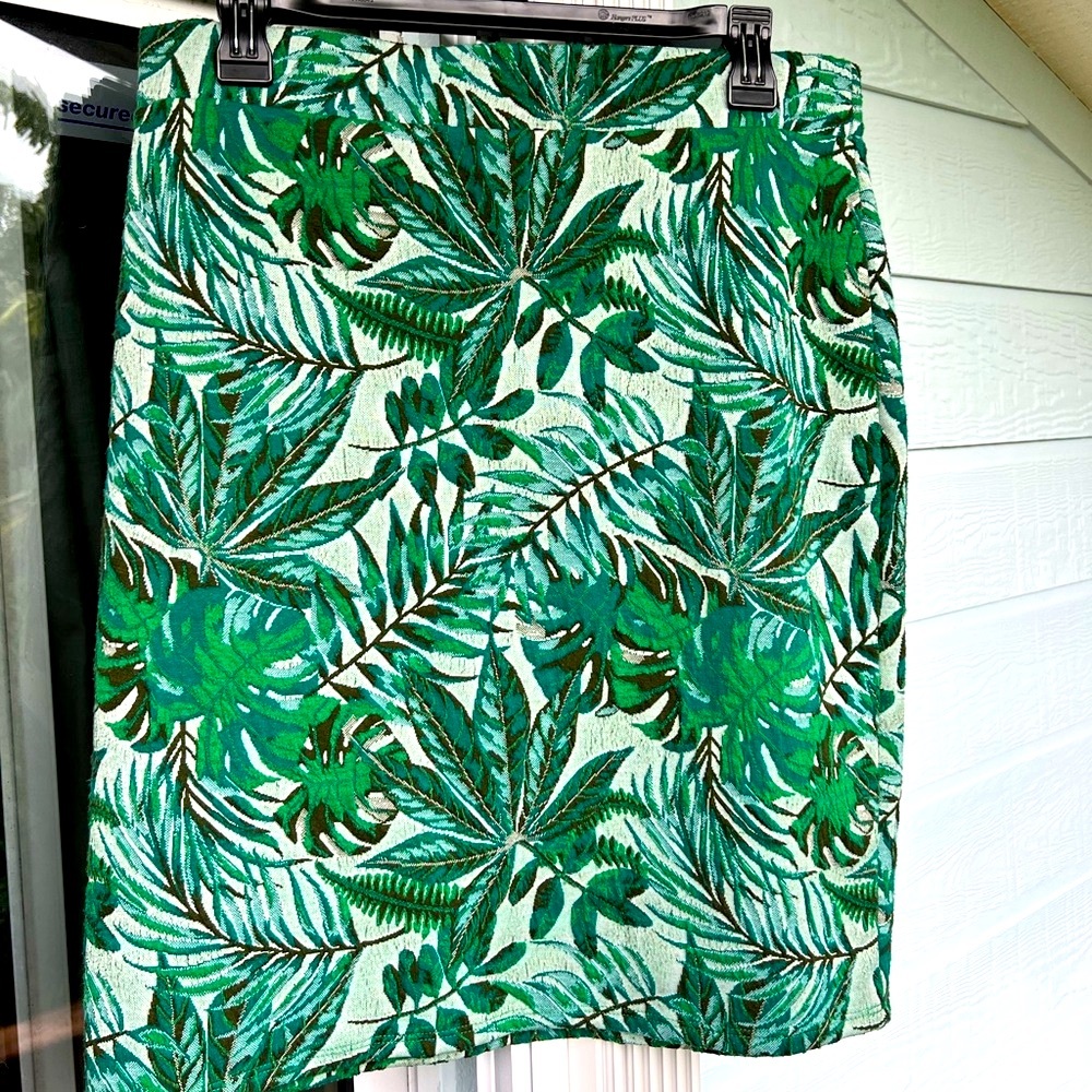 Palm Leaf Pencil Skirt